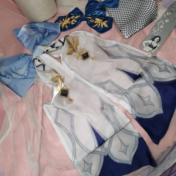 Genshin Impact Eula Cosplay Medium Halloween Costume Playboy Bunny Party Anime - Picture 5 of 11